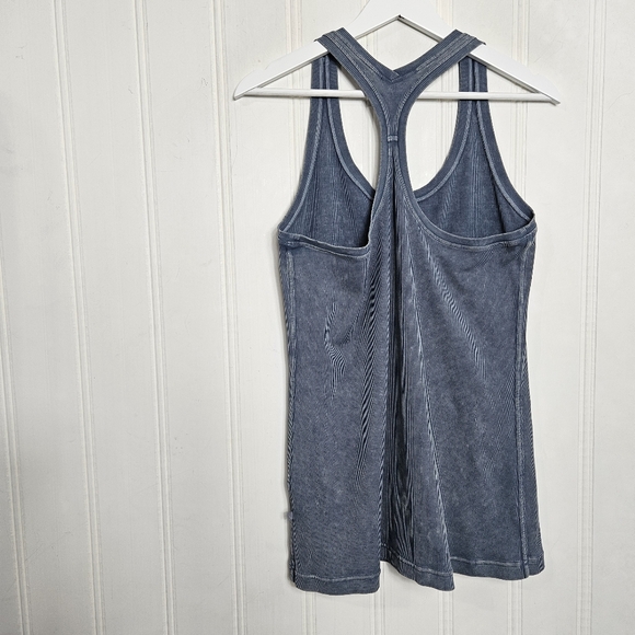 Lululemon Cool Racerback Tank Womens Rib Washed Moon Blue Athletic - Picture 7 of 12